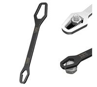 Universal Car Torx Wrench, Universal Self Adjusting Wrench, 8-24mm Double-Head Ended Torx Spanner Self-Tightening Wrenches (Black)