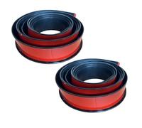 Universal Car Wheel Arch Trim, 2-Piece Black Rubber Guard Strip Set for Wing and Bumper Protection (1.5m + 4.5m Self-Adhesive)