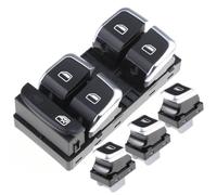 Universal Car Window Switch Compatible With A4 S4 RS5 For Allroad B8 Q5 A5 2008-2015 8K0959851F 10 Pins 8K0959855B 4 Pins Power Electric Chrome Window Switch(Set)