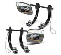 Universal Caravan Towing Mirrors Pair - Adjustable Wing Mirror Extensions with Clamps & Straps for Cars, 4x4s, Motorhomes - Eliminate Blind Spots (Style A)