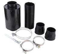 Universal Carbon Fiber Cold Air Intake Filter Kit, 63mm to 76mm Diameter, Performance Induction System for Car Horsepower and Fuel Economy