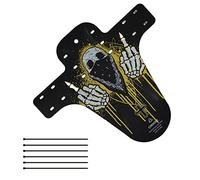 Universal Carbon Fiber Mudguard With Cable Ties, Mountain Front and Rear Mud Guard Cycling Fenders(C)