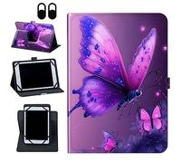 Universal Case for 10.6-11 Inch Tablet eReader,360 Degree Rotating Case Protective Cover with Kickstand and with Magnetic Closure,for Lenovo Tab P11/samsung Galaxy Tab S7/S8,Blue Pink Butterfly