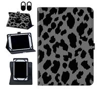 Universal Case for 10.6-11 Inch Tablet eReader,360 Degree Rotating Case Protective Cover with Kickstand and with Magnetic Closure,for Lenovo Tab P11/samsung Galaxy Tab S7/S8,Black Leopard Print
