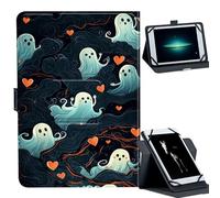 Universal Case for 7-9" Tablet -for Fire HD 8/Galaxy Tab A7 Lite/iPad mini/Lenovo M8 Tablets 360° Rotating Stand & Multiple Viewing Angles PU Leather Protective Cover,Scary Witch