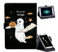 Universal Case for 7-9" Tablet -for Fire HD 8/Galaxy Tab A7 Lite/iPad mini/Lenovo M8 Tablets 360° Rotating Stand & Multiple Viewing Angles PU Leather Protective Cover,Cute Witch