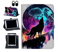Universal Case for 8-9 Inch Tablet eReader,360 Degree Rotating Case Protective Cover with Kickstand and with Magnetic Closure,for 7.9",8.0", 8.4"/Galaxy Tab 8.0" /Fire HD 8...,Planet Wolf