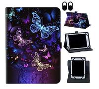 Universal Case for 9.6-10.5 Inch Tablet eReader,360 Degree Rotating Case Protective Cover with Kickstand and with Magnetic Closure,for Lenovo Tab 10.1/Samsung 10.5"/iPad 9.7",Bling Butterfly