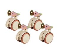 Universal casters Office Chair Wheels Set of 4 2" Locking Swivel Casters No Floor Marks Silent Swivel Castor for Furniture Ottoman Wheelchair Coffee Table(22mm)