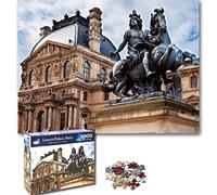 Universal Castle 1000 Pieces Jigsaw Puzzles for Adults Landscape Europe Landmark Photo Difficult Impossible Puzzle Board IQ Toys (Louvre Palace Paris)