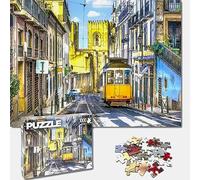Universal Castle 1000 Pieces Jigsaw Puzzles for Adults Landscape Panorama Europe Landmark Photo Classic Impossible Puzzle Toys (St. in Lisbon, Portugal)