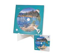 Universal Castle 144 Pieces CD Jigsaw Puzzle for Adults, Unique Round Art with Inspirational Quote, Includes Display Stand for Desk and Home Decor (Flow Haven)