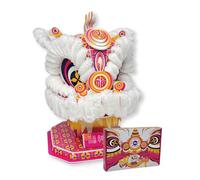 Universal Castle 3D Lion Dance Building Kit for Adults, Chinese Traditional Lucky Mascot，Home Decor for Spring Festival & Chinese New Year Celebrations (Fortune God)