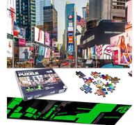Universal Castle Glow In The Dark 750 Pieces Jigsaw Puzzles for Adults Landscape Panorama Photo Landmark Classic Puzzle (Times Square, New York USA)
