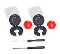 Universal CB Mircophone Magnetic Kit, Round Knob Mobile Radio Speaker Mic Magnet Holder Mount for Motorola HLN9073B CDM1250 CDM750 Kenwood TK768G TK868G TM471A (Pack of 2 Black)