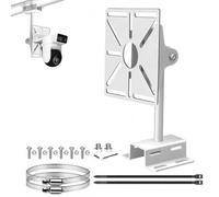 Universal CCTV Security Camera Wall/Pole Mount Bracket,Adjustable Indoor Outdoor Mount with Clamps, Compatible with Dome/IP/PTZ Cameras, Eufy, Ring (Mount Bracket with Adapter Plate)