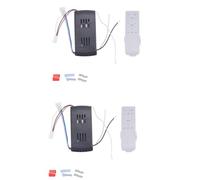 Universal Ceiling Fan Remote Control Kit - 40W 6 Speeds Adjustable Fan and Light Remote Control Replacement with Timer Function, Compatible with Most DC Ceiling Fans (2PCS)