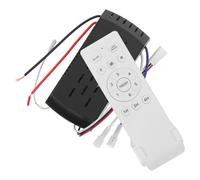 Universal Ceiling Fan Remote Controller, 6 Speed, White Plastic | 120mm Wire Length, 50hz 60hz Rated Frequency, Receiver Included, for Offices and Renters