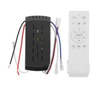 Universal Ceiling Fan Remote Kit 6 Speed Controller with Light Control | Plastic Receiver, 120mm Wire Length, 50hz/60hz Rating, Indoor Use, for Ceiling Fans with Lights