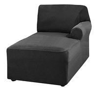 Universal Chaise Lounge Cover, Washable Replaceable Stretch Polar Fleece L Shaped Armchair Sofa Cover, for Left/Right Armrest Sofa,F,Right Armrest