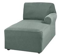 Universal Chaise Lounge Cover, Washable Replaceable Stretch Polar Fleece L Shaped Armchair Sofa Cover, for Left/Right Armrest Sofa,D,Right Armrest