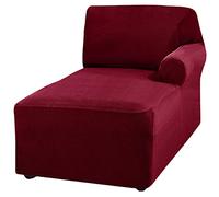 Universal Chaise Lounge Cover Washable Replaceable Stretch Polar Fleece L Shaped Armchair Sofa Cover for Left/Right Armrest Sofa,A,Right Armrest