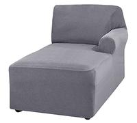 Universal Chaise Lounge Cover, Washable Replaceable Stretch Polar Fleece L Shaped Armchair Sofa Cover, for Left/Right Armrest Sofa,K,Right Armrest