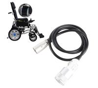 Universal Charger Cable for Electric Wheelchairs & Mobility Scooters - Fast Charging Dual Port Alloy Cable for 12-24V Power Chair Controllers, Compatible with Power Chairs & Scooters