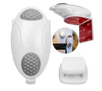 Universal Child Safety Lock, 1 Pack, White, with Heat-Resistant Adhesive, Double Push-Button, Removable Without Residue, Door Lock for Gluing, Furniture Baby Lock, Oven Protection, Window Lock