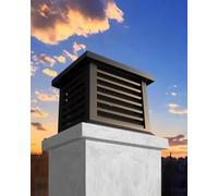 Universal Chimney Cover for Brick Fireplace, Rainproof Fireplace Topper with Shutters Guard, Reinforced Roof Cowl to Deter Birds