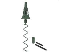 Universal Christmas Tree Topper Stabilizer Support, Twist-On Adjustable Metal Rod Holder Fits All Topper Base Types for a Secure Decoration (Green)