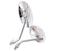 Universal Chrome Oval Motorcycle Rearview Side Mirrors 10mm For Bandit 600 Bandit 650 Bandit 1200 M10