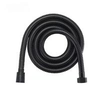 Universal Chrome Shower Pipe, Shower Hose Stainless Steel Multicolor 1.5-2m(Black,1.5m)