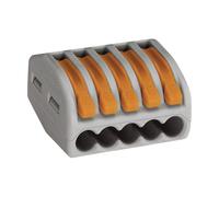 Universal Clamp With 5 Quick Connectors For Flexible And Rigid WAGO 222-4 Wires