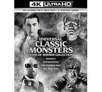 Universal Classic Monsters: Icons of Horror Collection: Dracula / Frankenstein / The Invisible Man / The Wolf Man [4xBlu-Ray 4K]+[4xBlu-Ray] (English audio. English subtitles)