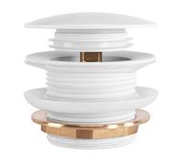 Universal Click-Clack Plug Rea White, Brass