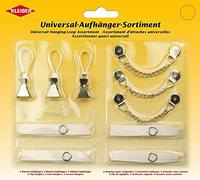 Universal clip hanger assortment in white/silver