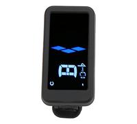 Universal Clip On Tuner LCD Screen Accessory Guitar Bass Ukulele Violin Black Metal Twelve Equal Temperament C