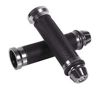 Motorcycle Handlebar Grips, Universal CNC Aluminum Alloy 7/8'' 22mm Motorcycle Handlebar Grips Motorcycle Hand Grip Covers for Bike Motorcycle(Titanium)