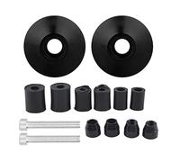 Universal CNC Aluminum Motorcycle Handlebar End Caps - CNC Aluminum Bar End Plugs for Dirt Bike, Cruiser & Scooter - Durable Lightweight Replacement for 16mm Handlebars (Black)
