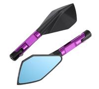 Universal CNC Aluminum Motorcycle Handlebar Rear View Mirrors Blue Anti-glare Mirror For Rearview Mirror