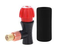 Universal Co2 Tire Inflator Head with Control Valve and Sponge Cover | Alloy Build, Precise Pressure Tuning, for Co2 Cartridges and Bicycle Valve Stems, Roadside Repairs