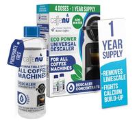 Universal Coffee Machine Descaler Kit 400ml Compatible with Nespresso, Dolce Gusto, Melitta and Gaggia. Removes Limescale and Provides Hotter Coffee. 4 Uses