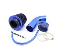 Universal Cold Intake Kit With Filter 76mm Car Automobile Rubber Hose good Power Induction Supercharger Pipe Air Intake Pipe(All Blue)