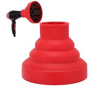 Universal Collapsible Dryer Diffuser for Travel, Folding Nozzle Styling Tool Compatible with Most Dryers - Red