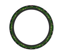 Universal Colorful and fabulous flamingos Print Steering Wheel Cover – Breathable Steering Wheel for Cars, SUVs, Trucks – Auto Interior Decor