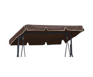 Universal coloured replacement canopy for Garden Swing Cover 2 seater size 112 x 166 cm Patio Hammock Cover Top Garden Outdoor Brown [101]