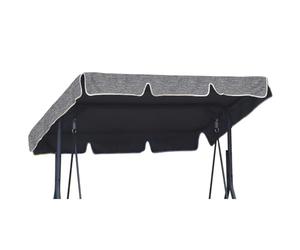 Universal coloured replacement canopy for Garden Swing Cover 2 seater size 112 x 166 cm Patio Hammock Cover Top Garden Outdoor Len Grey [101]
