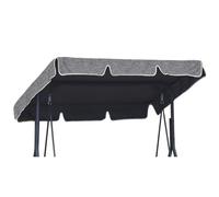 Universal coloured replacement canopy for Garden Swing Cover 3 seater size 115 x 188 cm Patio Hammock Cover Top Garden Outdoor Flax Grey [101]