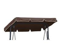 Universal coloured replacement canopy for Garden Swing Cover 3 seater size 200 x 120 cm Patio Hammock Cover Top Garden Outdoor Brown [101]